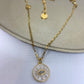 Ketting afziend oog (gold - white) -> nieuw product "zon"