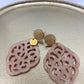 Oorbellen "Resin Barok Ruit Peach Pink"