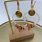 oorbellen "Creool licht roze"