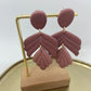 Oorbellen "Oud-Roze 2" donkere bovenkant