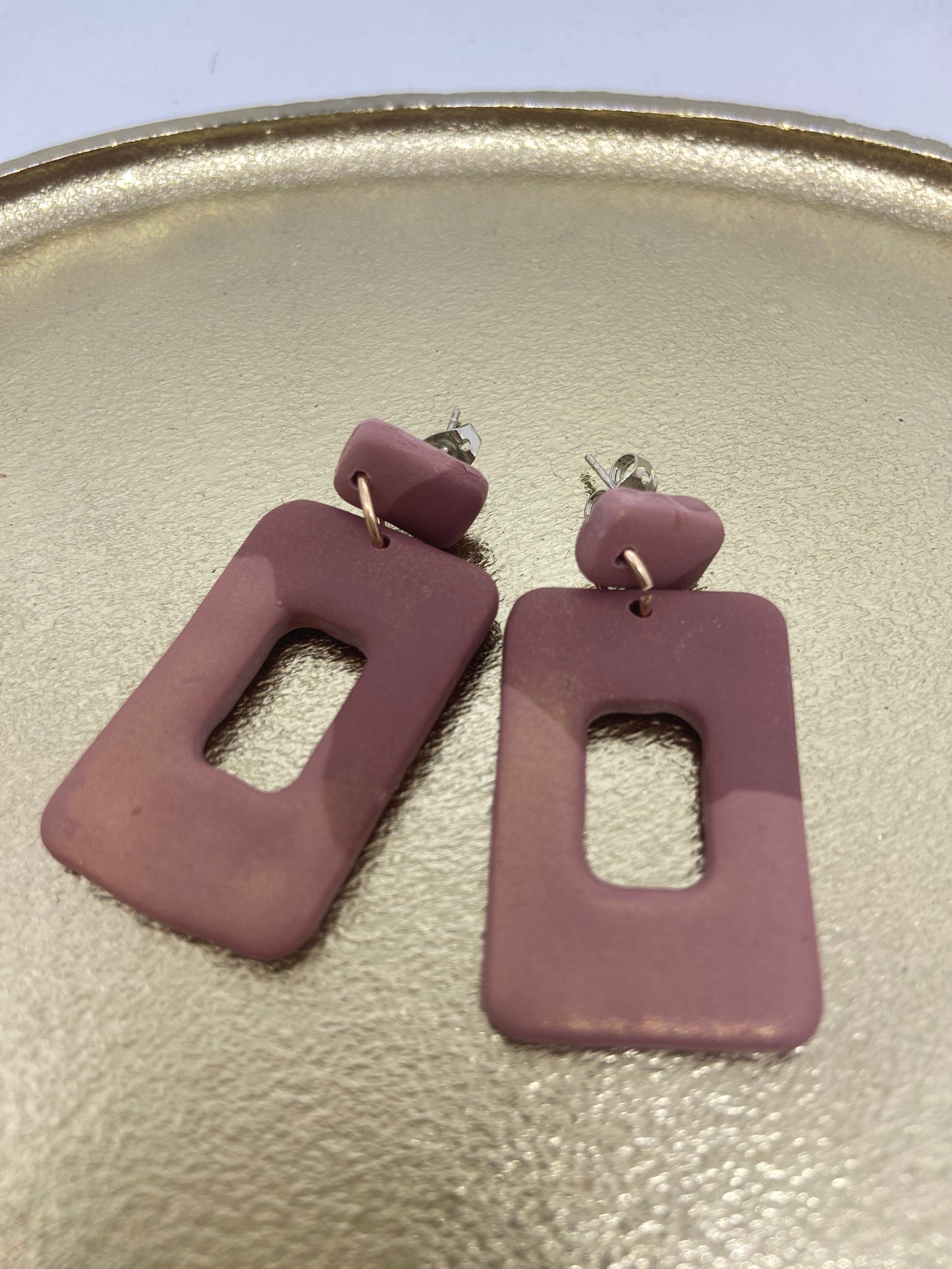 Oorbellen "Oud-Roze 3"