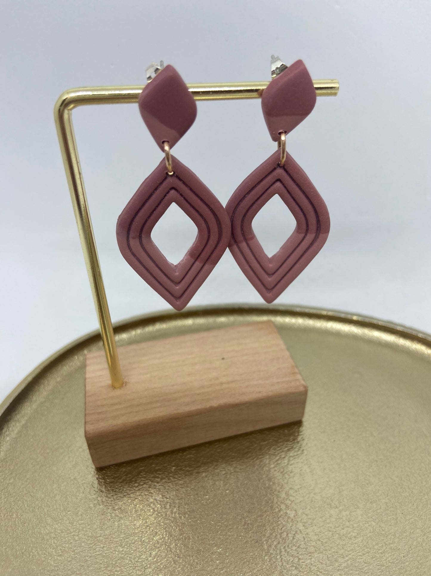 Oorbellen "Oud-Roze 4"