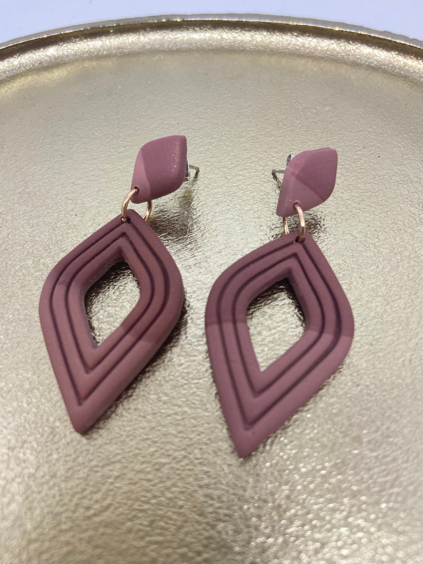 Oorbellen "Oud-Roze 4"