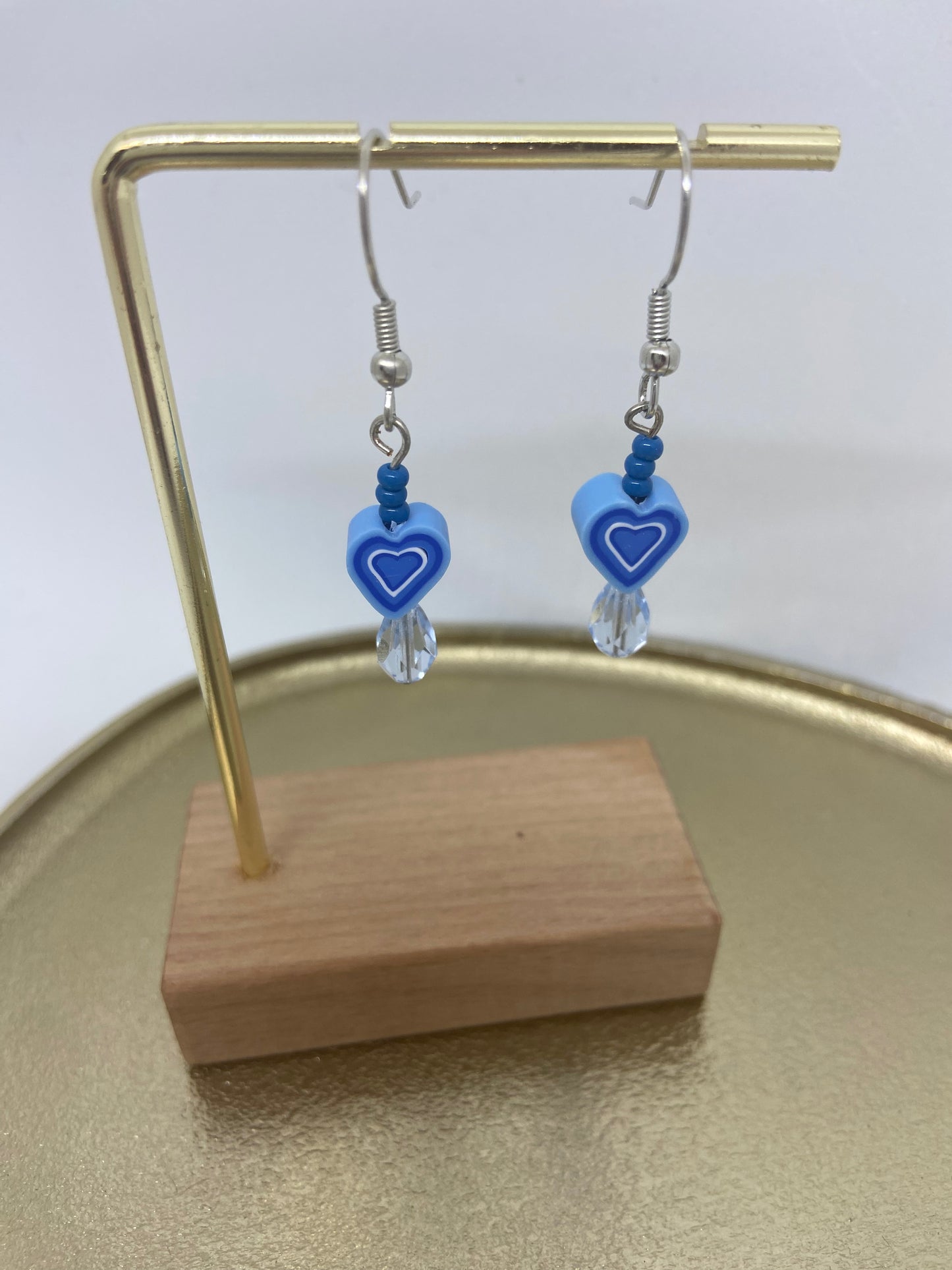Oorbellen "hartje blauw"