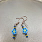 Oorbellen "Bloem Blauw"