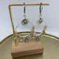 Oorbellen "Creool zilver -> Beige"