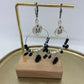 Oorbellen "Creool zilver -> Zwart"