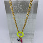 Ketting met fluo gele ring