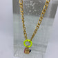 Ketting met fluo gele ring