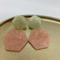 Oorbellen "Pastel Groen + Pastel roze"