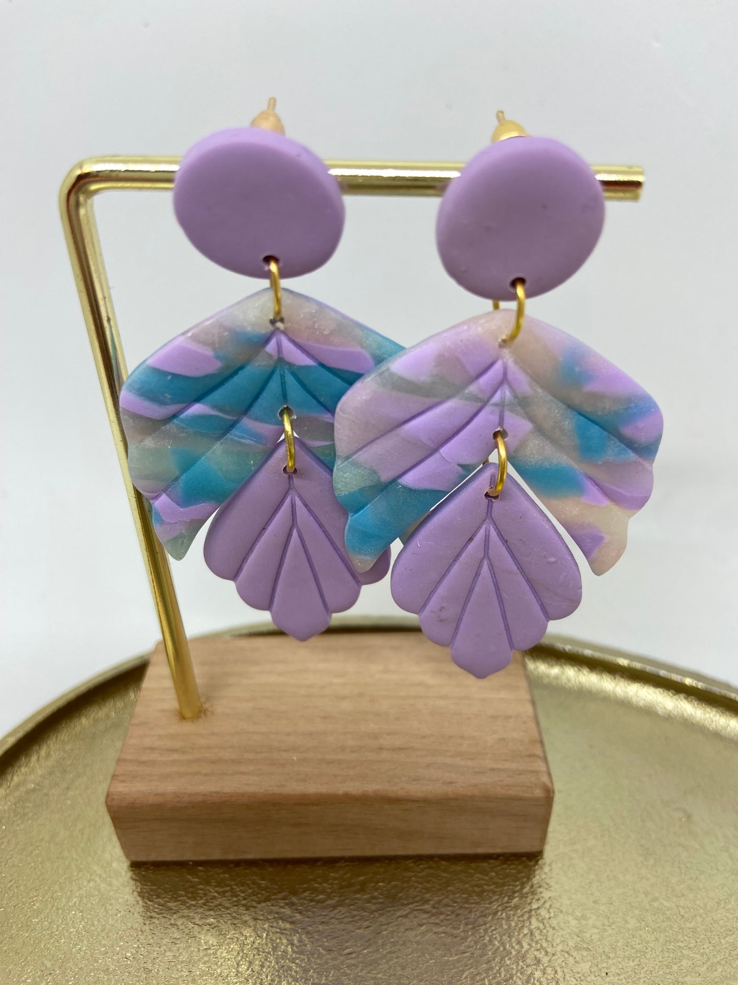 Oorbellen "Pastel Paars + Mix"