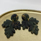 Oorbellen " Zwart - Groen - Goud 6"