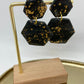 Oorbellen " Zwart - Groen - Goud 7"