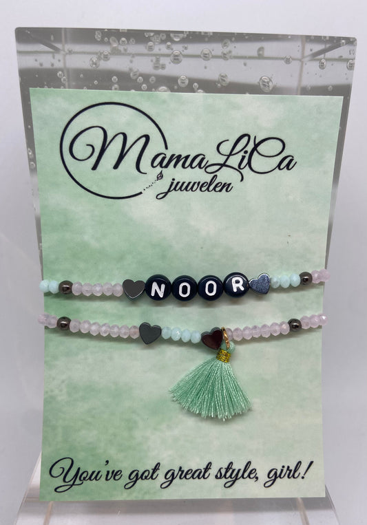 Armband parels met naam