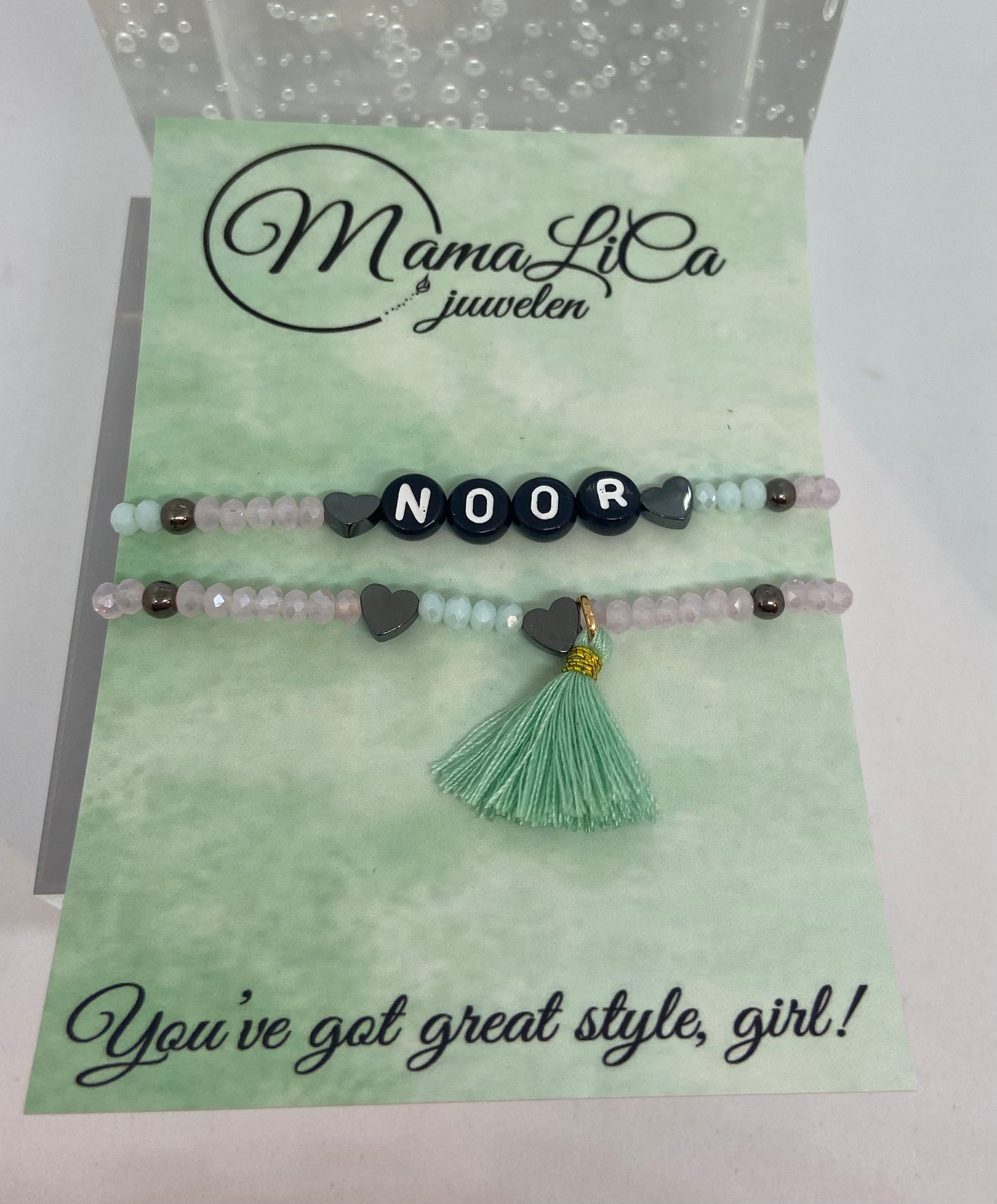 Armband parels met naam