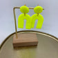 Oorbellen "Fluo - geel 4"