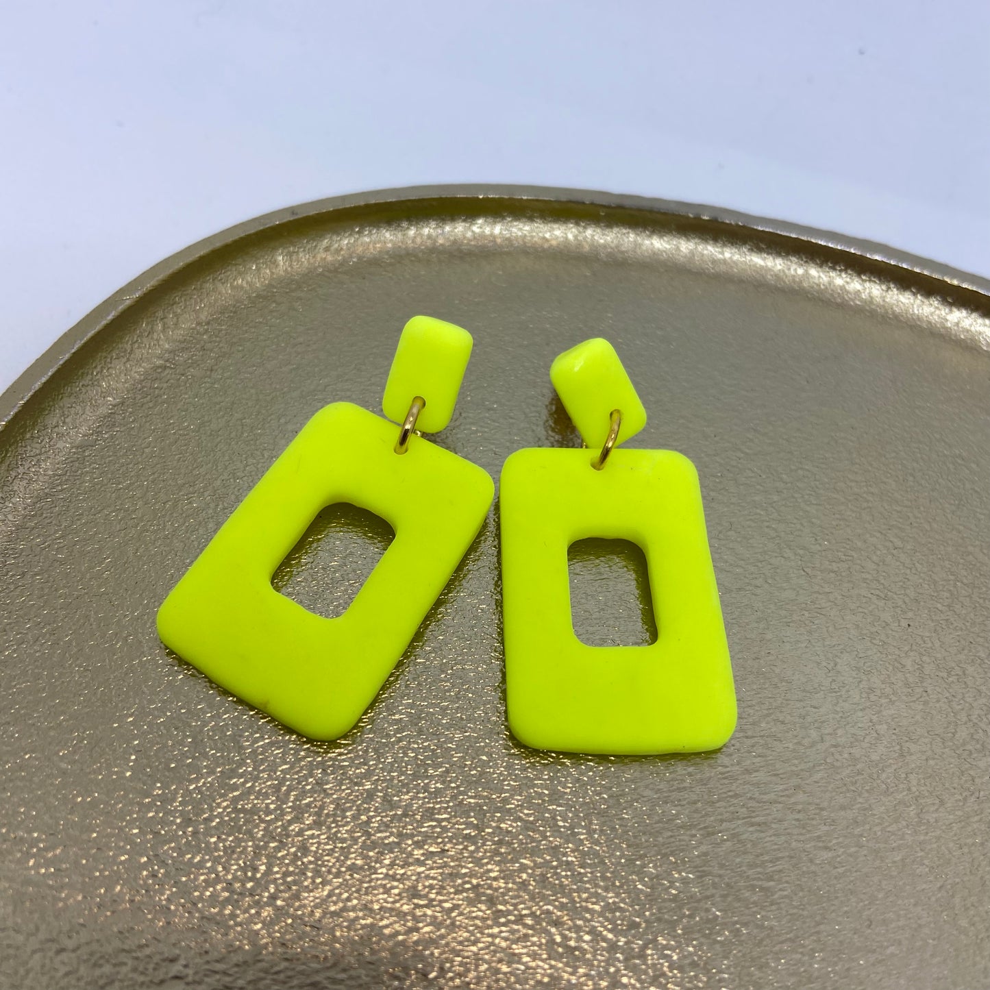 Oorbellen "Fluo - geel 6"