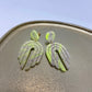 Oorbellen "Fluo - geel / Beige 2"