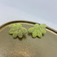 Oorbellen "Fluo - geel / Beige 4"