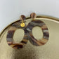 Oorbellen "Resin Ovaal Mixed brown"