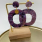 Oorbellen "Resin Ovaal Purple"