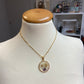 Ketting droogbloem (goud) -> wit en paars
