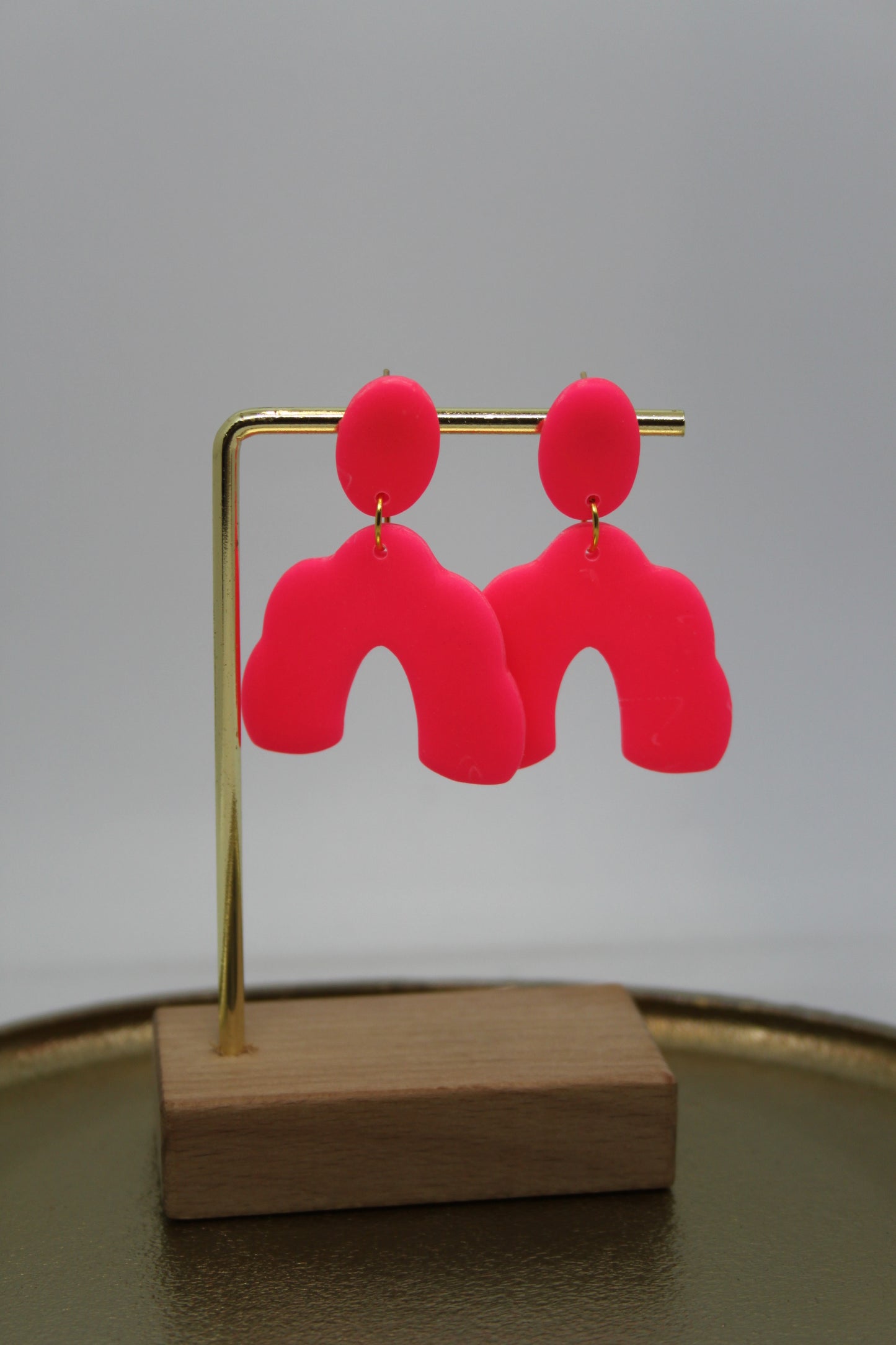 Oorbellen Fluo-roze 1