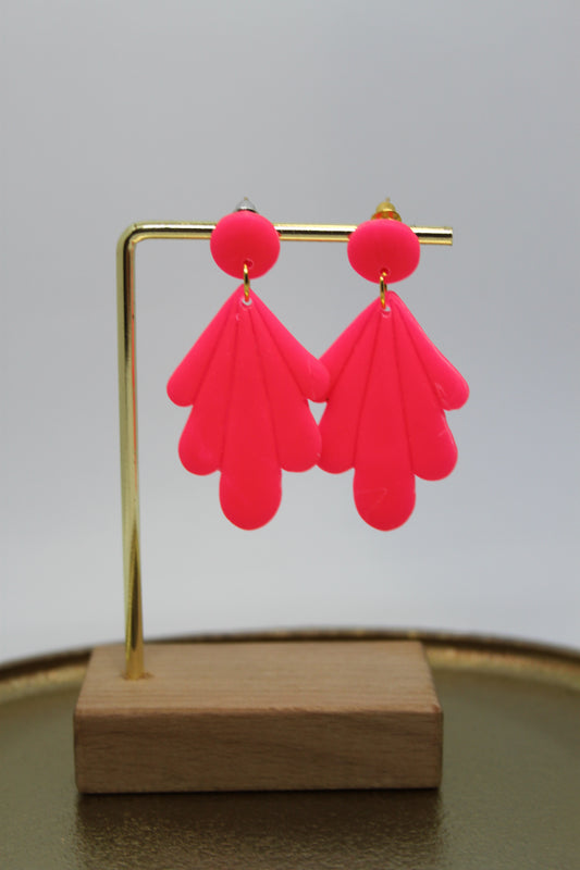 Oorbellen Fluo-roze 3