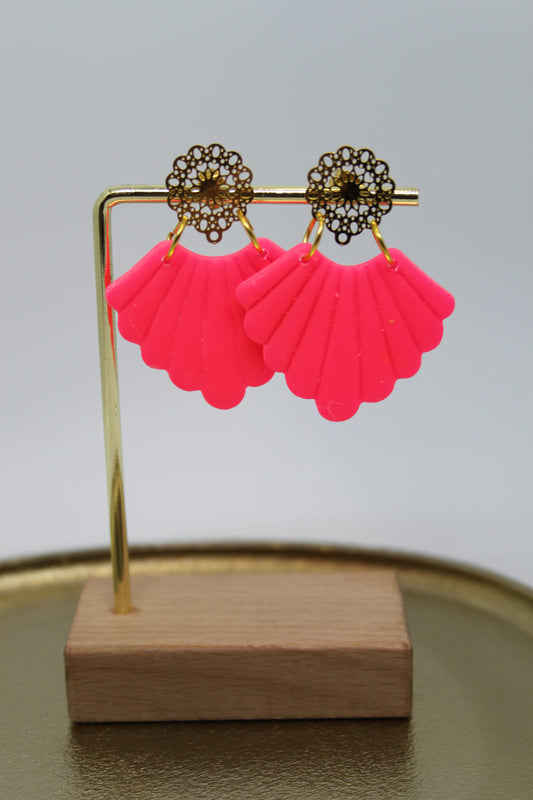 Oorbellen Fluo-roze 4