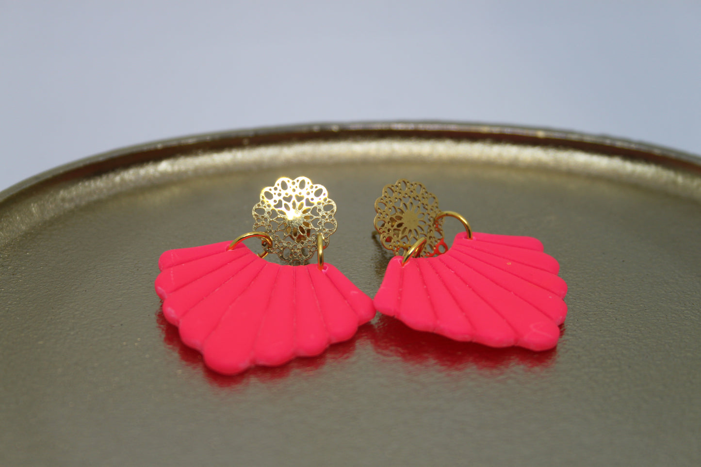 Oorbellen Fluo-roze 4