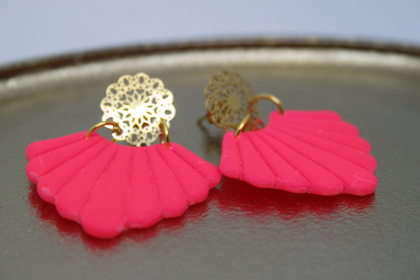 Oorbellen Fluo-roze 4