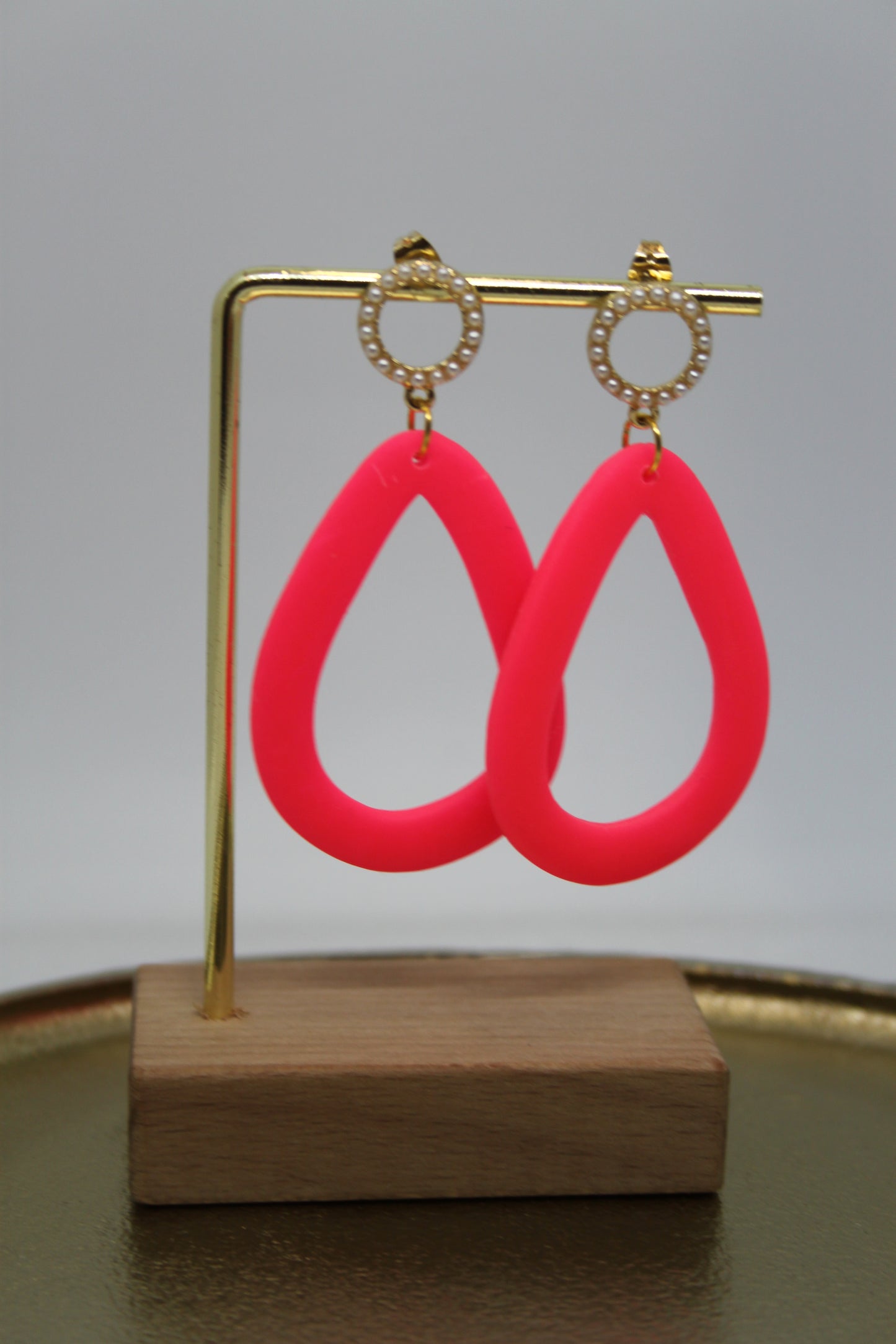 Oorbellen Fluo-roze 5
