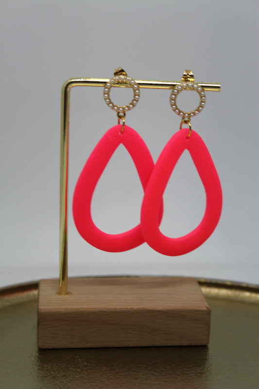 Oorbellen Fluo-roze 5