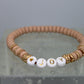 Armband Polymeer Kralen "Beige 2"