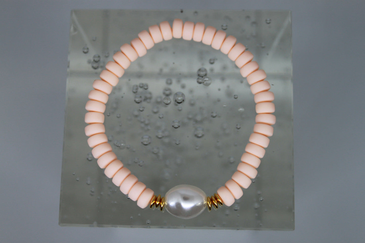 Armband Polymeer kralen "Roze 1"