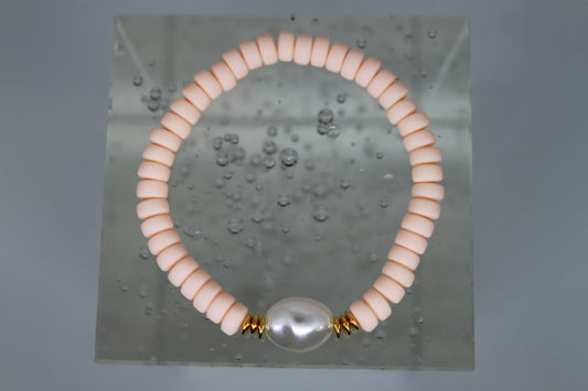 Armband Polymeer kralen "Roze 1"