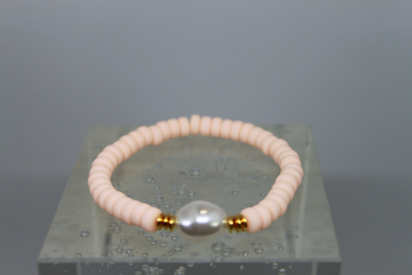 Armband Polymeer kralen "Roze 1"