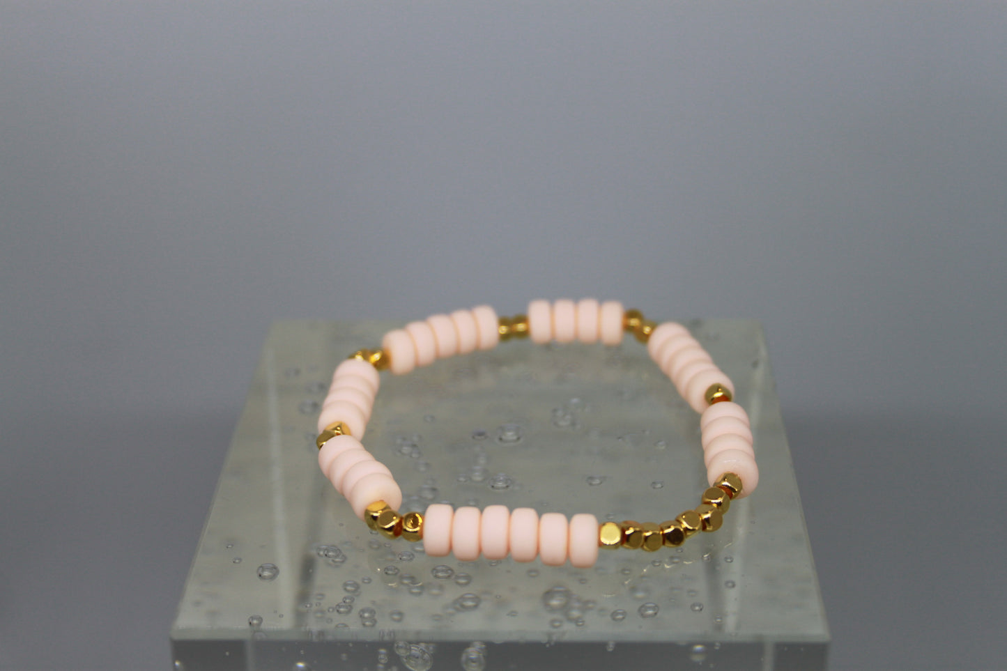 Armband Polymeer Kralen "Roze 3"